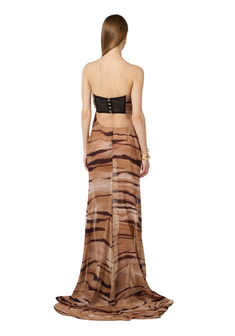 Abito Elisabetta Franchi donna ABR5562E2470 Red Carpet Cammello ELISABETTA FRANCHI | Abiti | ABR5562E2470